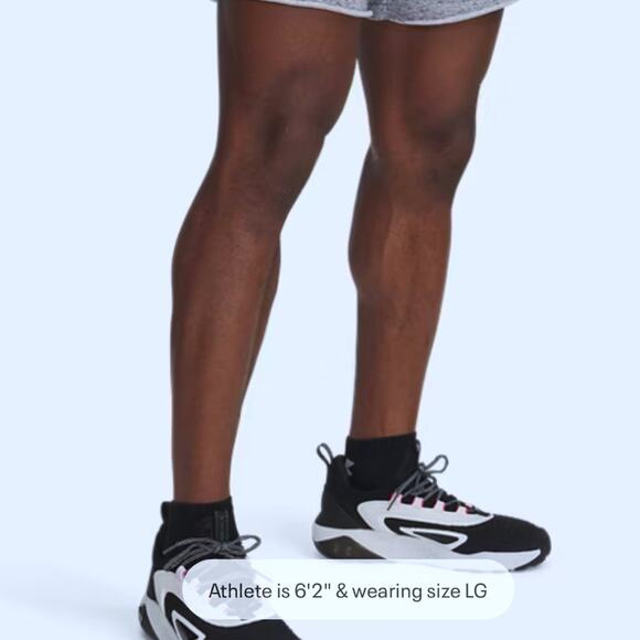 Under Armour UA Project Rock Terry Men's 5" Shorts Gray Size M NWT - Picture 3 of 9